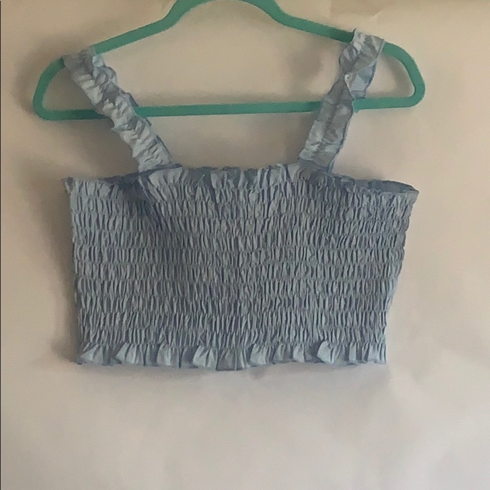 Blue Crop top
